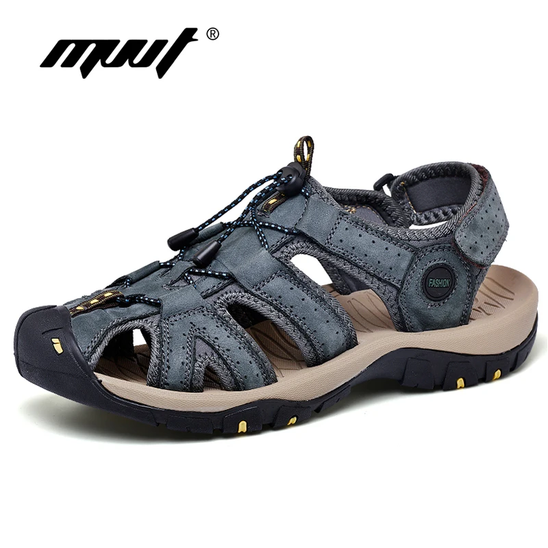 Сандалии мужские из натуральной кожи Классические мягкие босоножки удобная