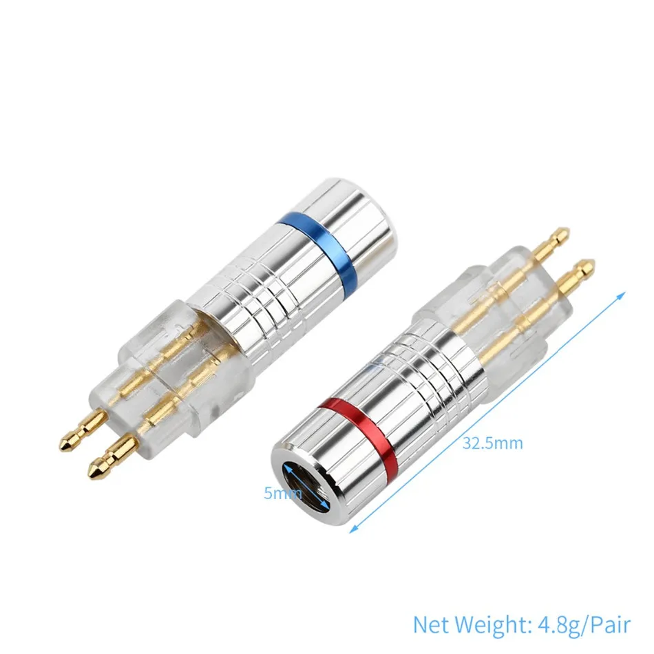 Earphone Pin Plug Upgrade Repair Adapter For HD600 HD650 HD580 HD25 Audio Jack Solder Wire Connector Portable Headphone Plug