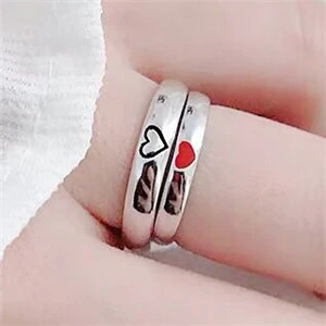 Couple Style 2pcs S925 подходящие кольца для пар сердце и душа любовное обещание кольцо(2 шт) обручальное кольцо для влюбленных женщин и мужчин ювелирные изделия - Цвет основного камня: Couple Style 2pcs