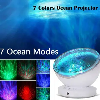 

Sleep Aid Ocean Wave Projector Night Light With Usb Usb Starry Projection Control Lamp Remote Sky Speaker Colorful Music Pl Q2F3