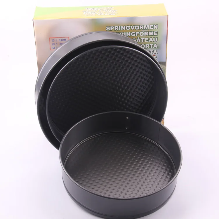 

[AMW] New Products 3 Pc Gray Non-stick Belt Buckle Circle Live Bottom Cake Mold (18CM ~ 28 Cm)