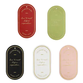 

Oval Hot Stamping Bookmark Creative Hanging Keychain Accessories Student Pu Bookmark Hot Stamping Leather Double-sided N7Q4