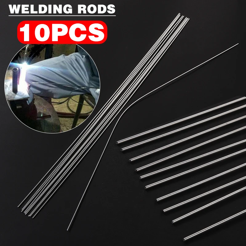 

Mayitr 10pcs 1.6mm*45cm Low Temperature Metal Aluminum Magnesium Silver Welding Soldering Brazing Wire Solder TIG Filler Rod