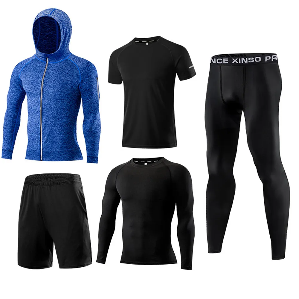 Mens Compression Top Base Layer Activewear Sports Shirt Under Skin Suit Black 