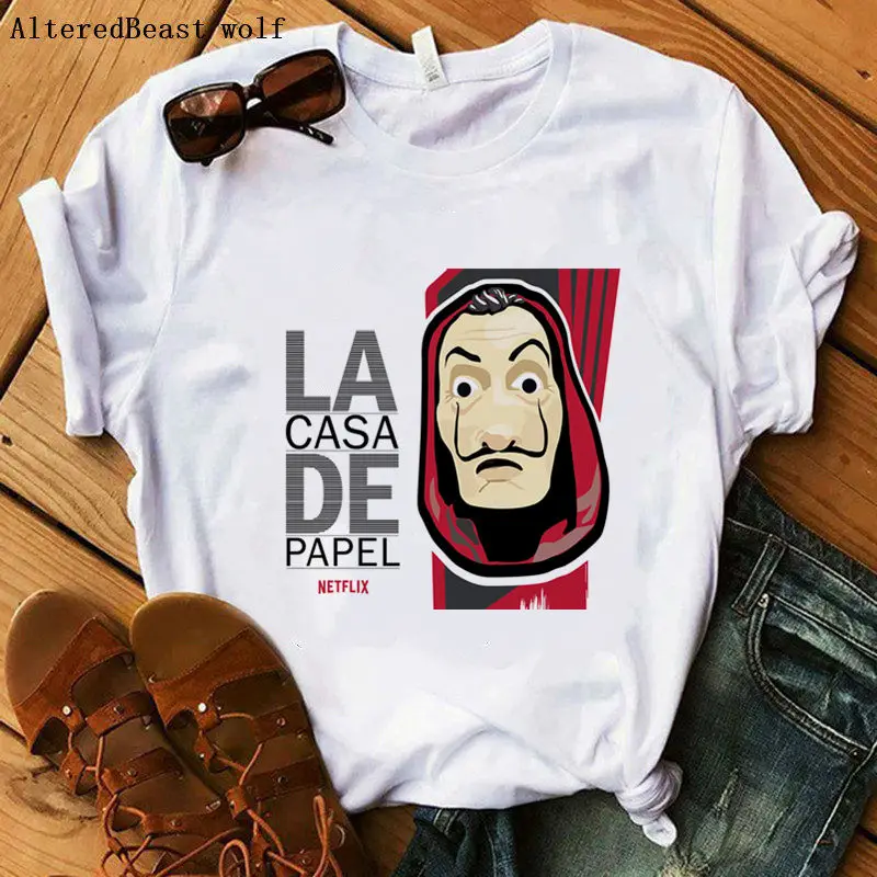 Деньги Heist Футболка Keep Calm and остаться house of Paper La Casa De Papel 2019 футболка женская летняя