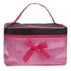 Women Travel Bow Stripe Make Up Bags Girl Cosmetic Bag Makeup Beauty Bra Wash Organizer Toiletry Pouch Storage Kit Bath Case 2