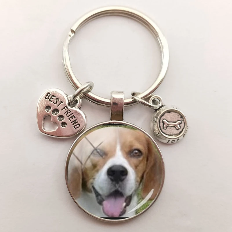 Porte clés Chien de Garde Blanc main image 1