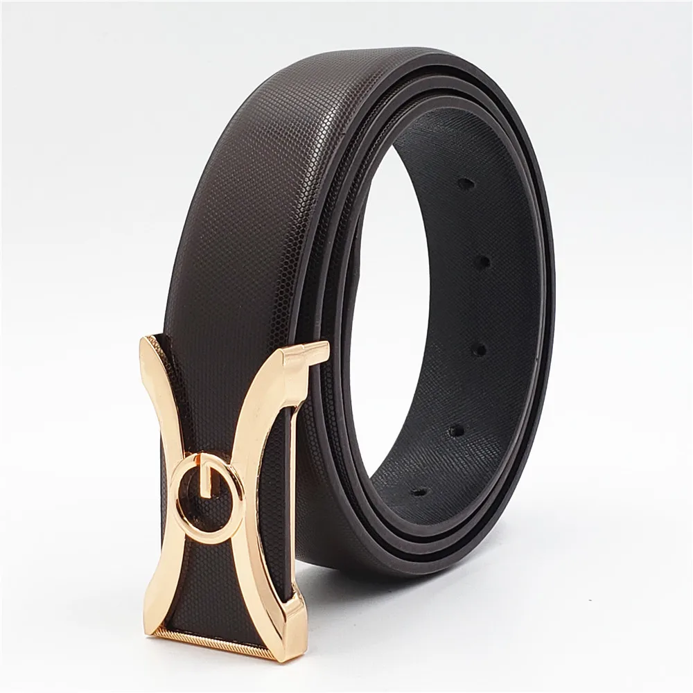 

2019 Men Cowhide Belts Genuine Leather Strap for Men Trending Smooth Buckle Belts G Buckel Women Belts Fashion Designer Belt