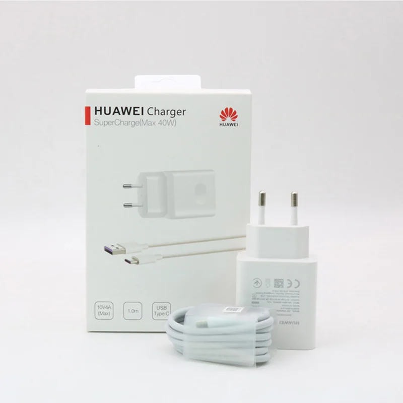 Зарядное устройство huawei 40 Вт,, 10V4A, супер зарядное устройство, США, зарядный адаптер, 5A, USB type-c кабель для nova 5 5t 5 pro mate 30 pro p20 p30 pro