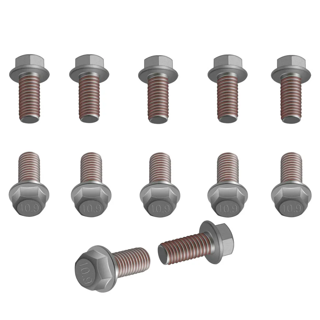 12 x Steel Rotor Bolt Kit, M6x13mm Brake Disc Screws for 50cc-550cc ATV Dirt Bikes