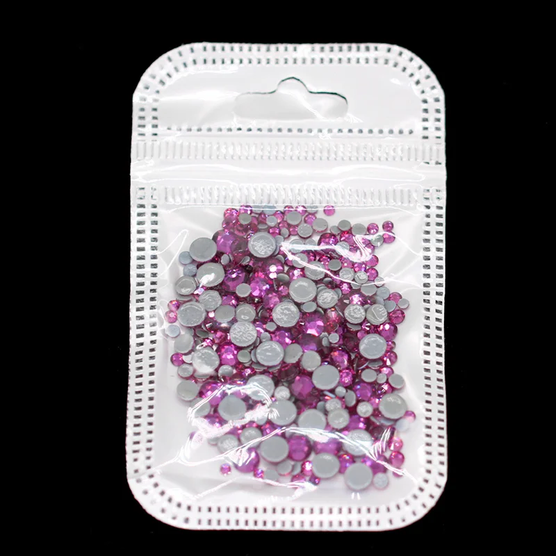 fuchsia Высокое качество, 400 p, 37 цветов, ss6-ss20, смешанный размер, утюжок на горячей фиксации, чешские хрустальные стразы для горячей фиксации, стеклянный камень для одежды - Цвет: fuchsia