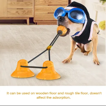 

Entertainment Pet Supplies Bite Resistant Teeth Cleaning TPR Double Suction Cup Funny Non Toxic Interactive Dog Chew Toy Home