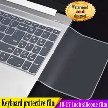 Film de protection étanche pour clavier d'ordinateur portable 14 15 pouces, en silicone, anti poussière, 15.6 17 10
