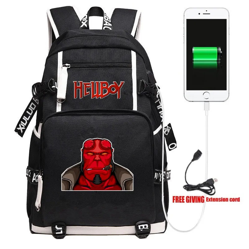 Новые школьные сумки супергероя Hellboy для подростков, девочек и мальчиков, ежедневный рюкзак для женщин и мужчин, повседневные дорожные сумки на плечо, сумки рюкзак для ноутбука - Цвет: 005