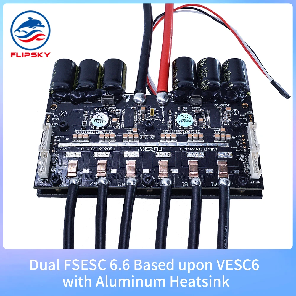 Электрический скейтборд ESC 200A Dual FSESC6.6 с алюминиевым радиатором хороший
