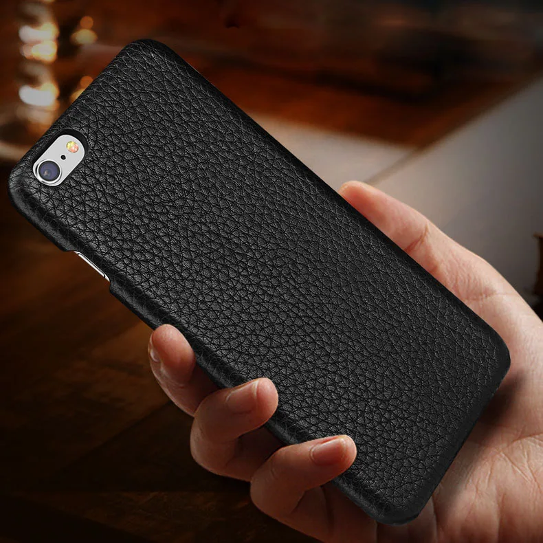 

Lychee head leather business phone back shell ultra thin leather for Apple 6 / 7 / 8 / X / XS / XR / plus / 11 / 11pro