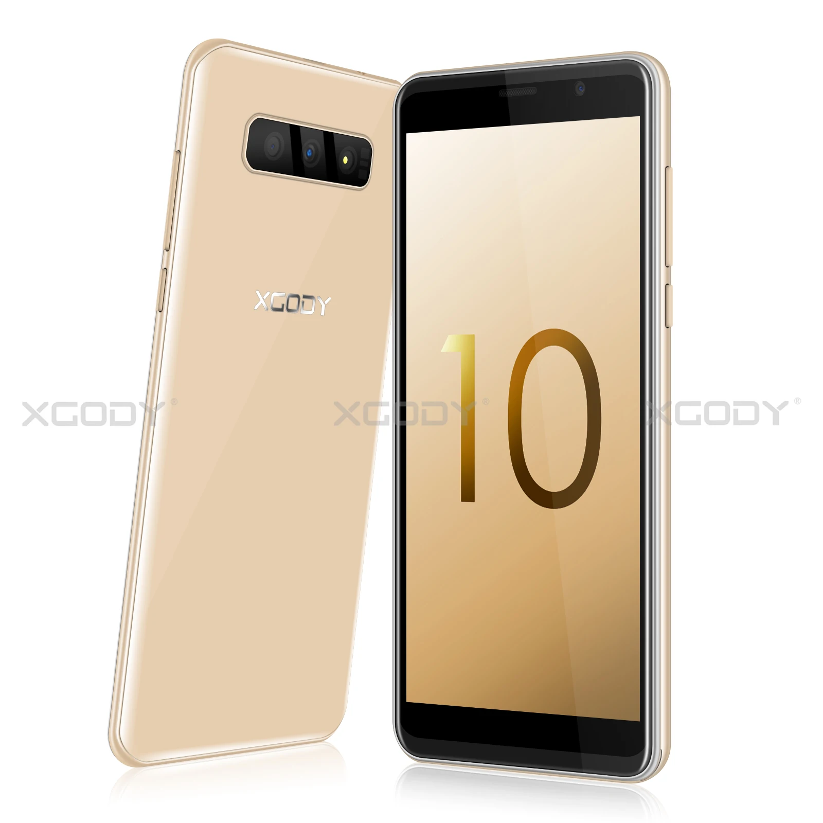 XGODY S10 мобильный телефон с 5 дюймовым 18:9 ОЗУ 2 Гб ПЗУ 16 MT6580 четырехъядерный двойной