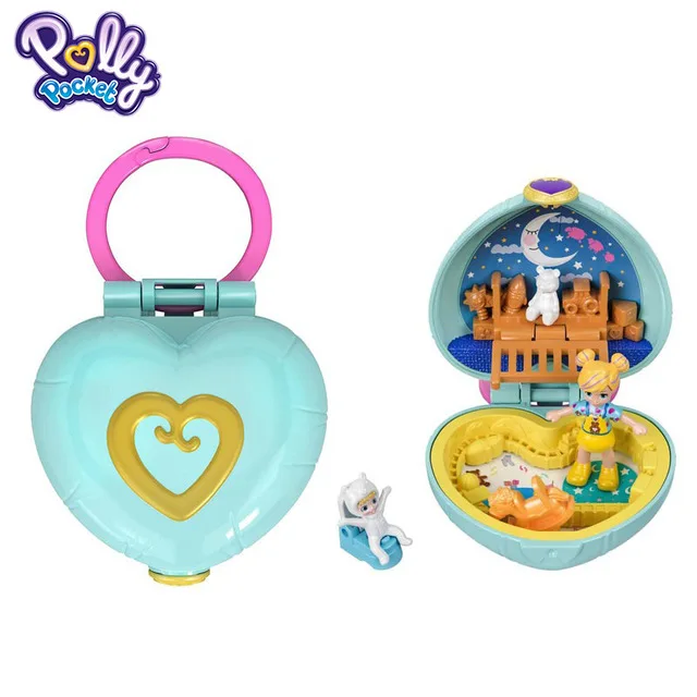 Оригинальная карманная кукла Mattel Polly переносной кошелек компактные домашние
