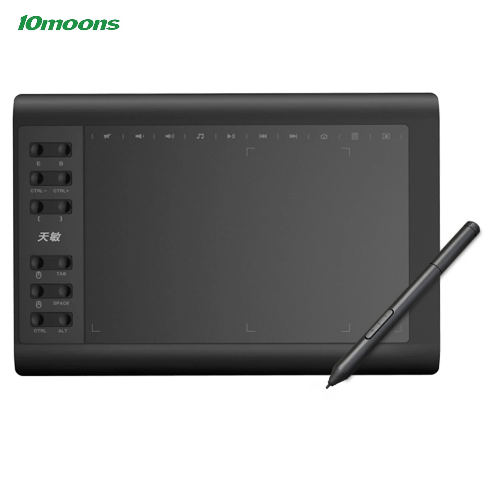 10moons G10 Master Graphic Tablet 8192 Levels 5080 LPI Digital Drawing Tablet No need charge Pen Tablet Support Android Phone - Image 2