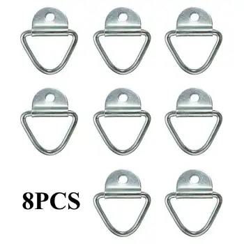 

8Pcs Truck Body Suspension Pull Hook Zinc Plated Lashing Ring Trucks Trailers Vans Boat Horseboxes V Rings Hook Accessories