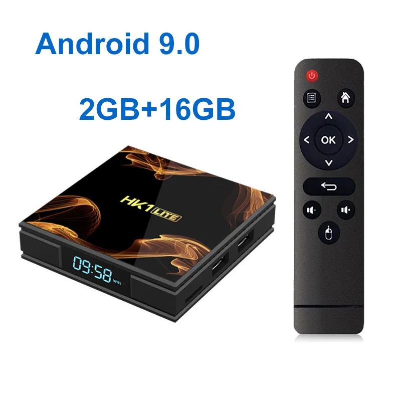 2G 16G TV BOX Android 9,0 Smart tv BOX hk1LITE Netflix медиа плей магазин бесплатное приложение телеприставка PK HK1MAX H96 a95x - Цвет: 2G 16G TV BOX
