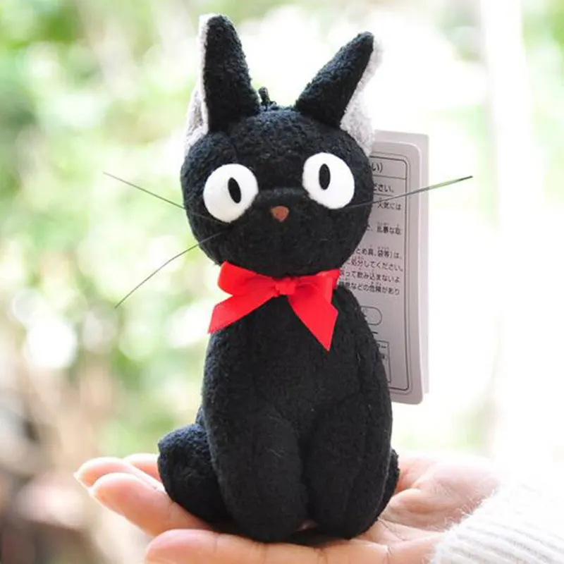 11 см 10 шт./лот служба доставки Кики черный JIJI Cat плюшевый брелок сумка Подвески игрушки Мягкая кукла рождественские подарки для детей