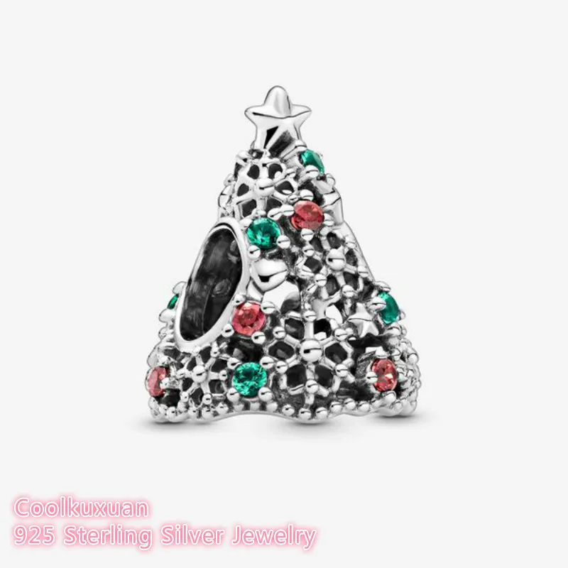 

Бусина-Шарм «елка» серебряная с блестками