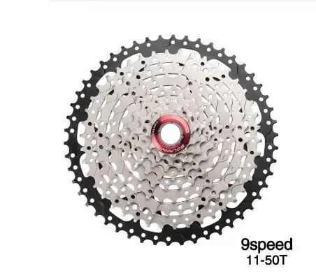 9 speed 11-50T MTB велосипед freewheel 8 9 10 11 скорость 40 42 46 50 т маховик для XT SLX Sram Горный велосипед Велоспорт кассеты аксессуары - Color: 9 speed 11-50T