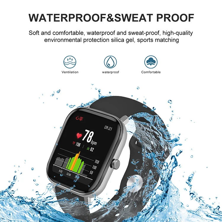 Ремешок BOORUI Amazfit GTS из чистого цветного силикона 20 мм ремешок Amazfit ремешок Bip для Xiaomi Huami Amazfit GTS/GTR 42 мм ремешок для часов