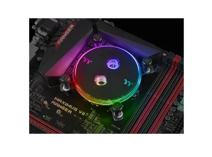 Головка водяного охлаждения процессора Thermaltake Тихоокеанский W4 Plus(16,8 миллионов цветов RGB огни/полная платформа/никелированная антикоррозионная