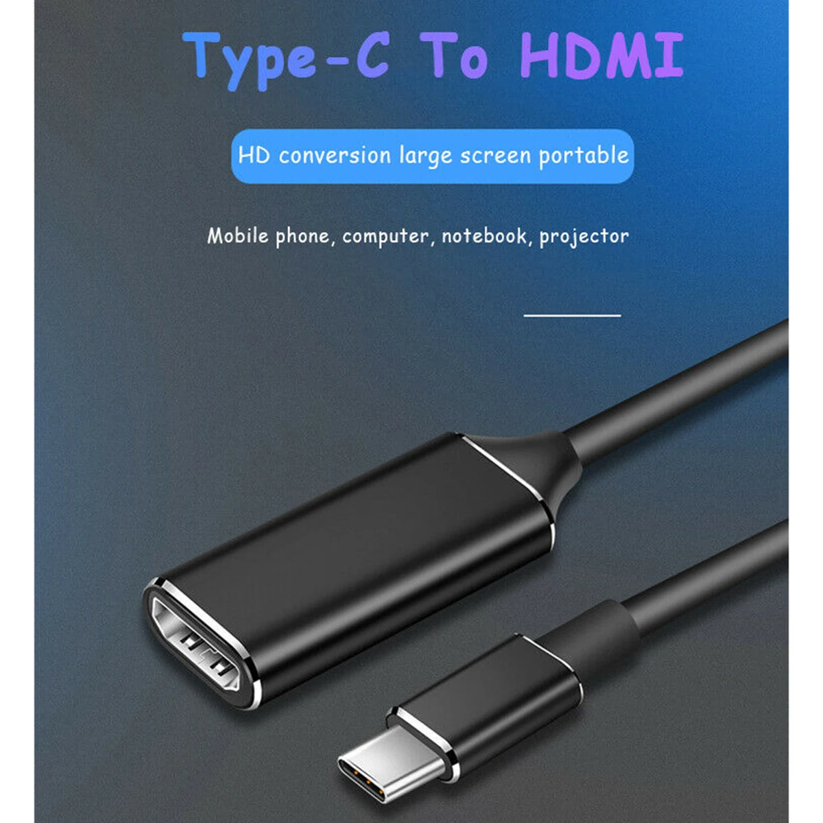 SOONHUA Тип C к HDMI Женский 4 к HD кабель-адаптер конвертер USB-C к HDMI HDTV конвертеры для портативных ПК мобильных телефонов