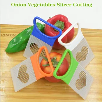 

kitchen Tomato Onion Vegetables Slicer Cutting Aid Holder Guide Slicing Cutter Safe Fork*30 hogar cocina