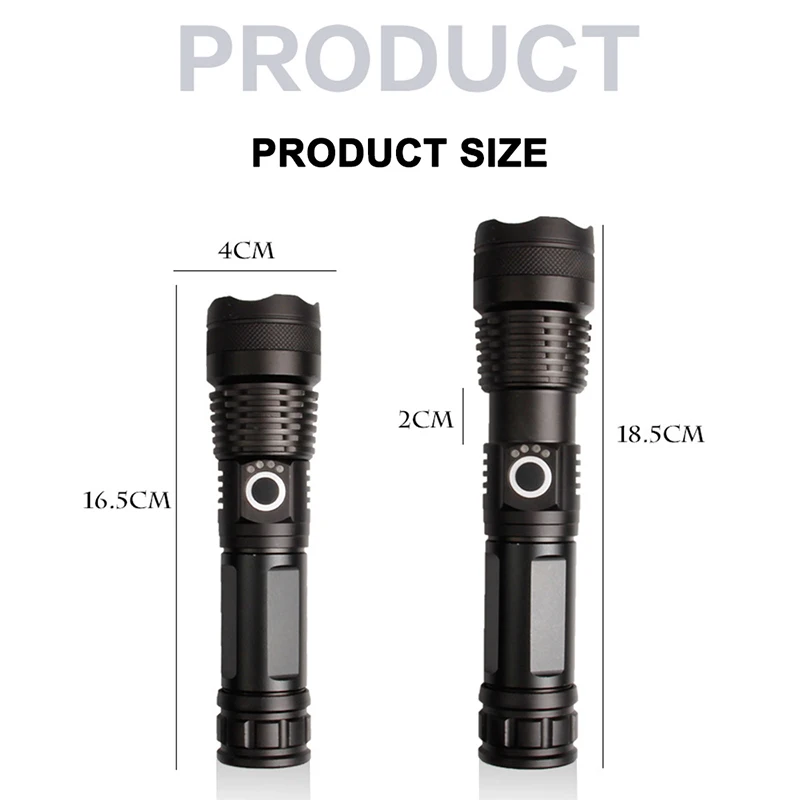 

Rechargeable Torch Adjustable Focus for Outdoor Climbing Camping Explore Accessories Glare Flashlight Waterproof Led Flashlight