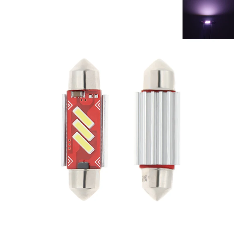 

10 шт., светодиодсветодиодный лампы 31/36/39/41 мм 2SMD 3smd 7020 для салона автомобиля, 12 В/24 В