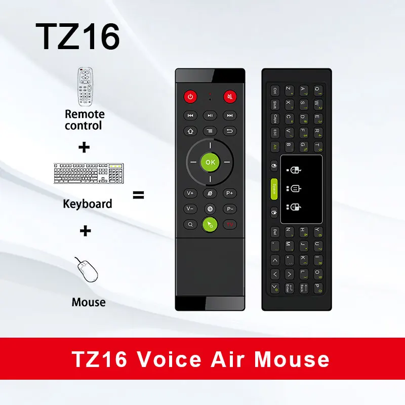 Tz16 2,4 Ghz Air mouse беспроводная Клавиатура Тачпад ручной пульт дистанционного управления гироскоп светодиодная подсветка для Android Tv Box Pc Lap