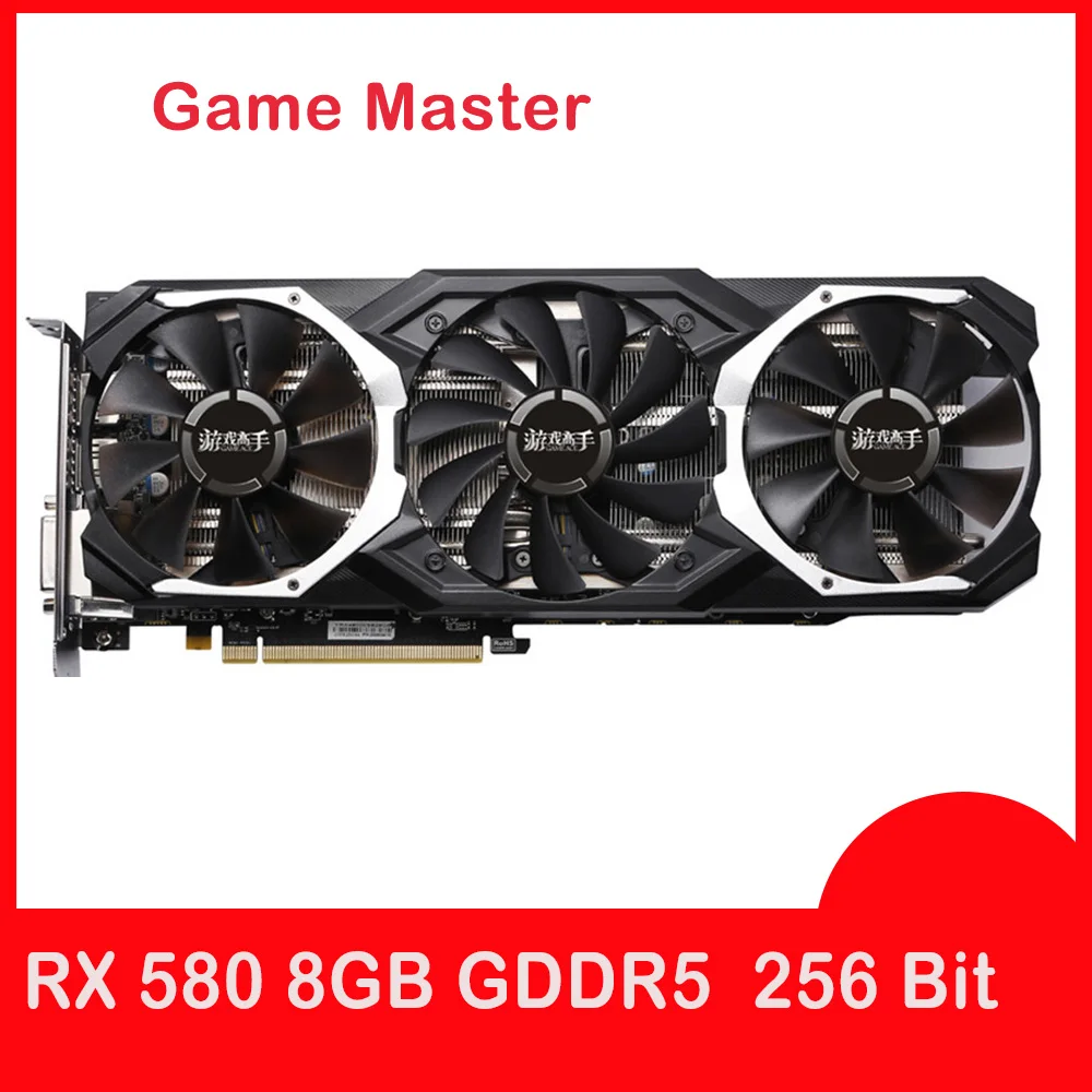 Yeston RX 580 8Gb видеокарта Gpu 256Bit Ddr5 Pci-E 3,0 4 x Hdmi 14 нм компьютерная видеокарта