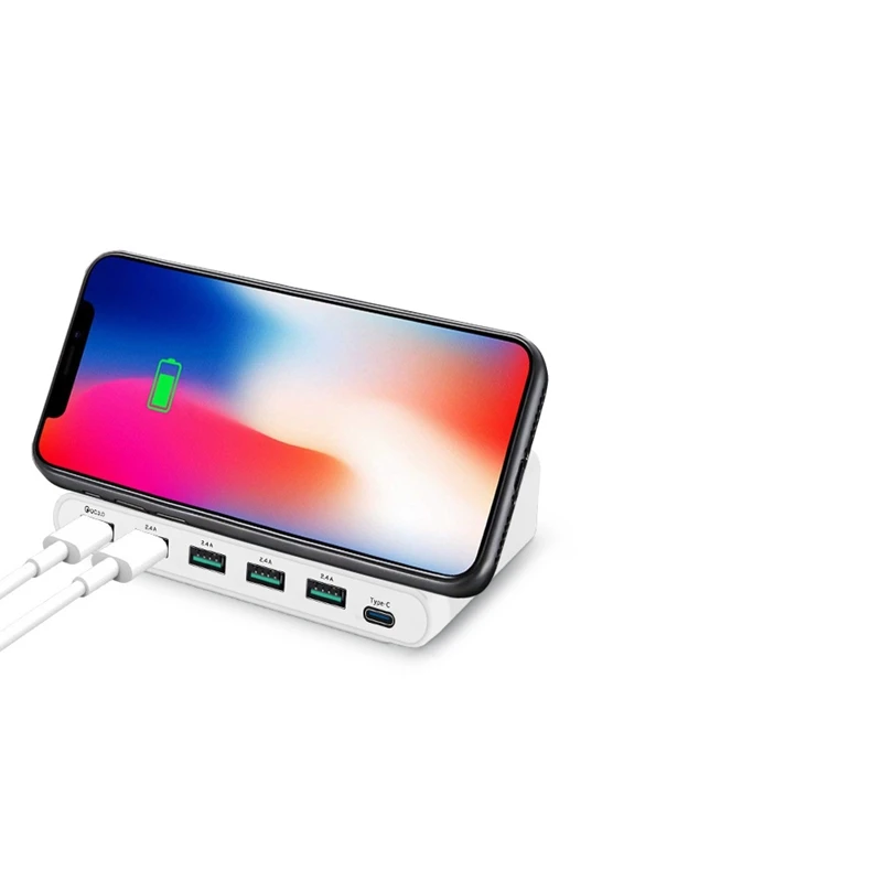 Универсальный 5 USB порт Quick Charge 3,0 зарядная док-станция для Iphone Galaxy Xiaomi смартфон(Eu Plug