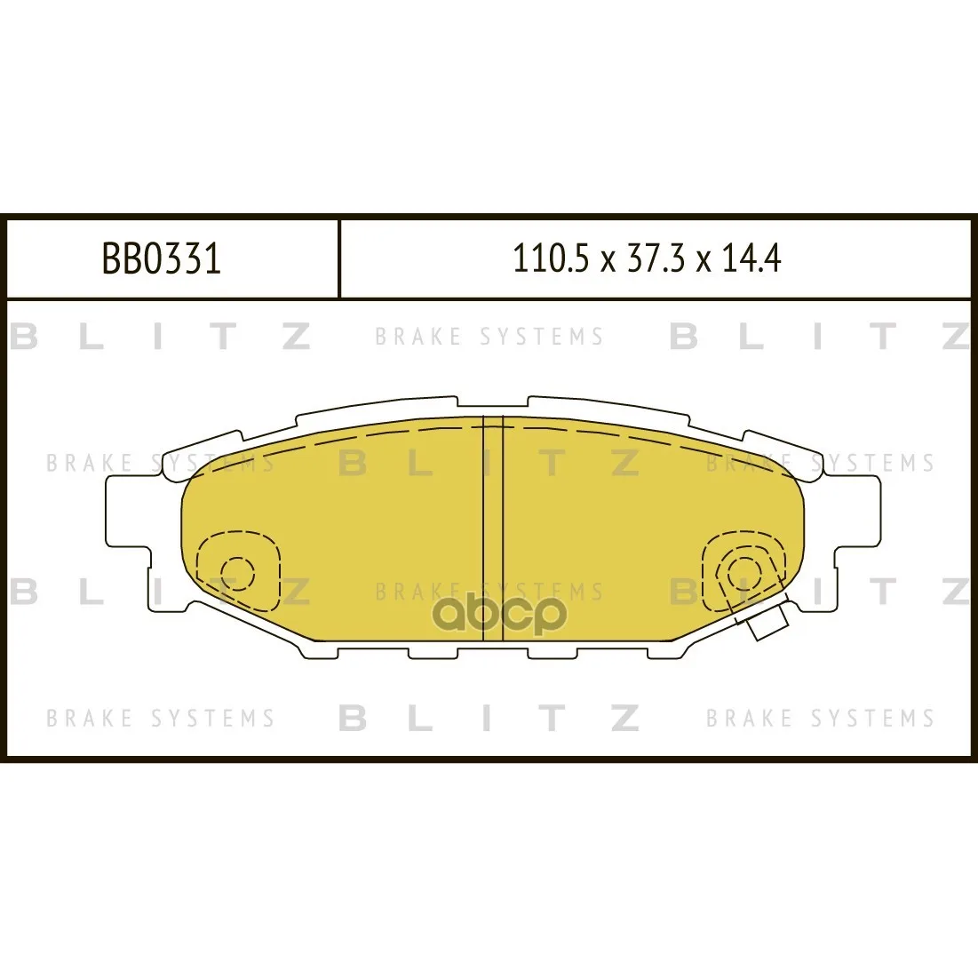 Колодки Тормозные Дисковые Subaru Legacy/Outback/Impreza 03- Blitz арт. BB0331
