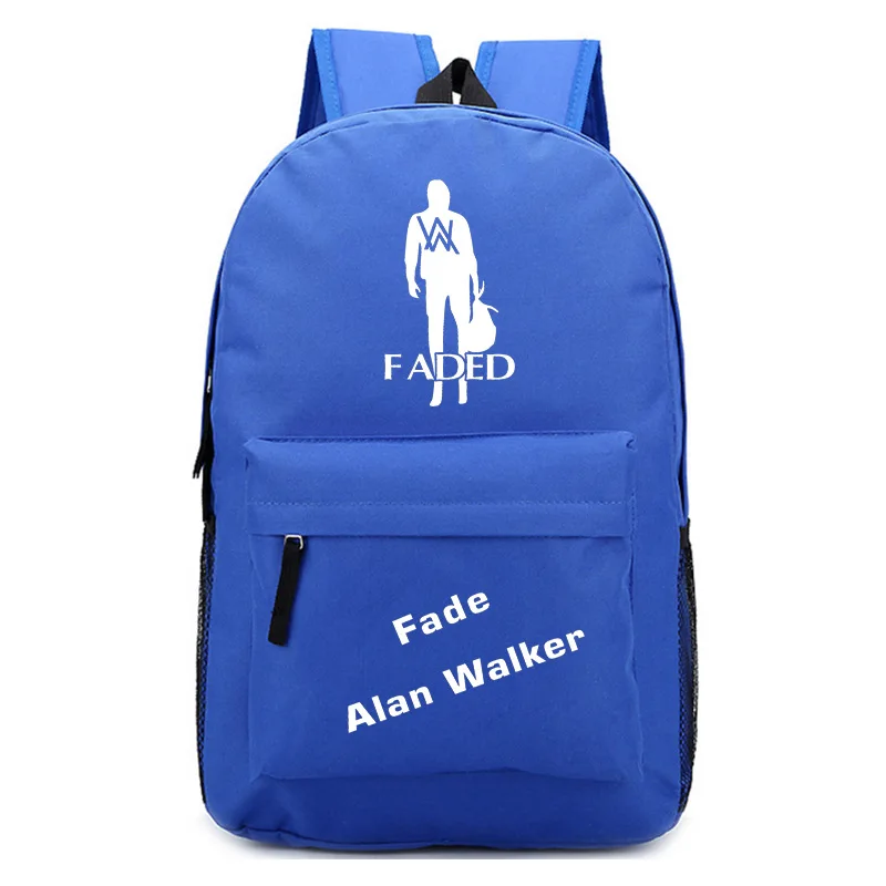 Alan Walker DJ выцветшие вентиляторы школьные сумки рюкзак для ноутбука Mochila Feminina мальчики девочки обратно в школьный подарок день пакет - Цвет: Style 15