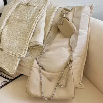 

Star net red with the same three-in-one nylon bag chain armpit female bag new single shoulder diagonal cross mother bag tide