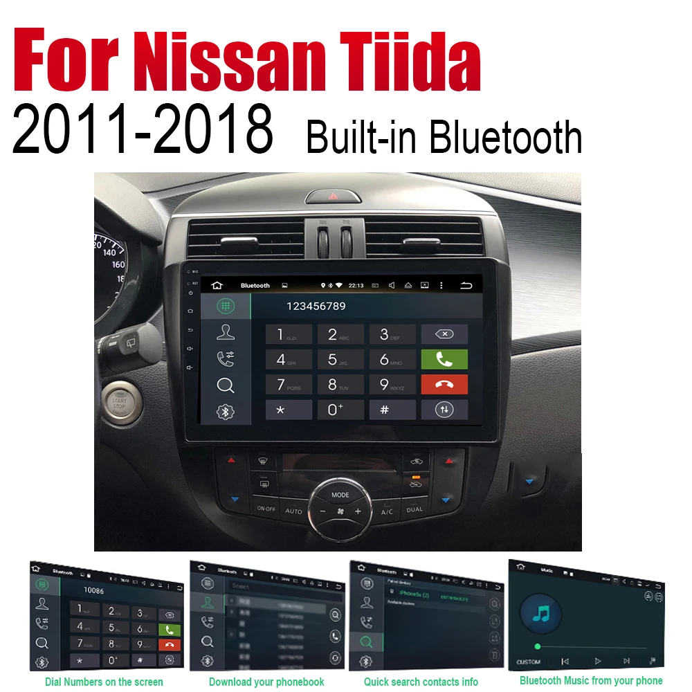 Clearance ZaiXi Auto Player GPS Navigation For Nissan Tiida 2011~2018 Car Android Multimedia System Screen Radio Stereo 5