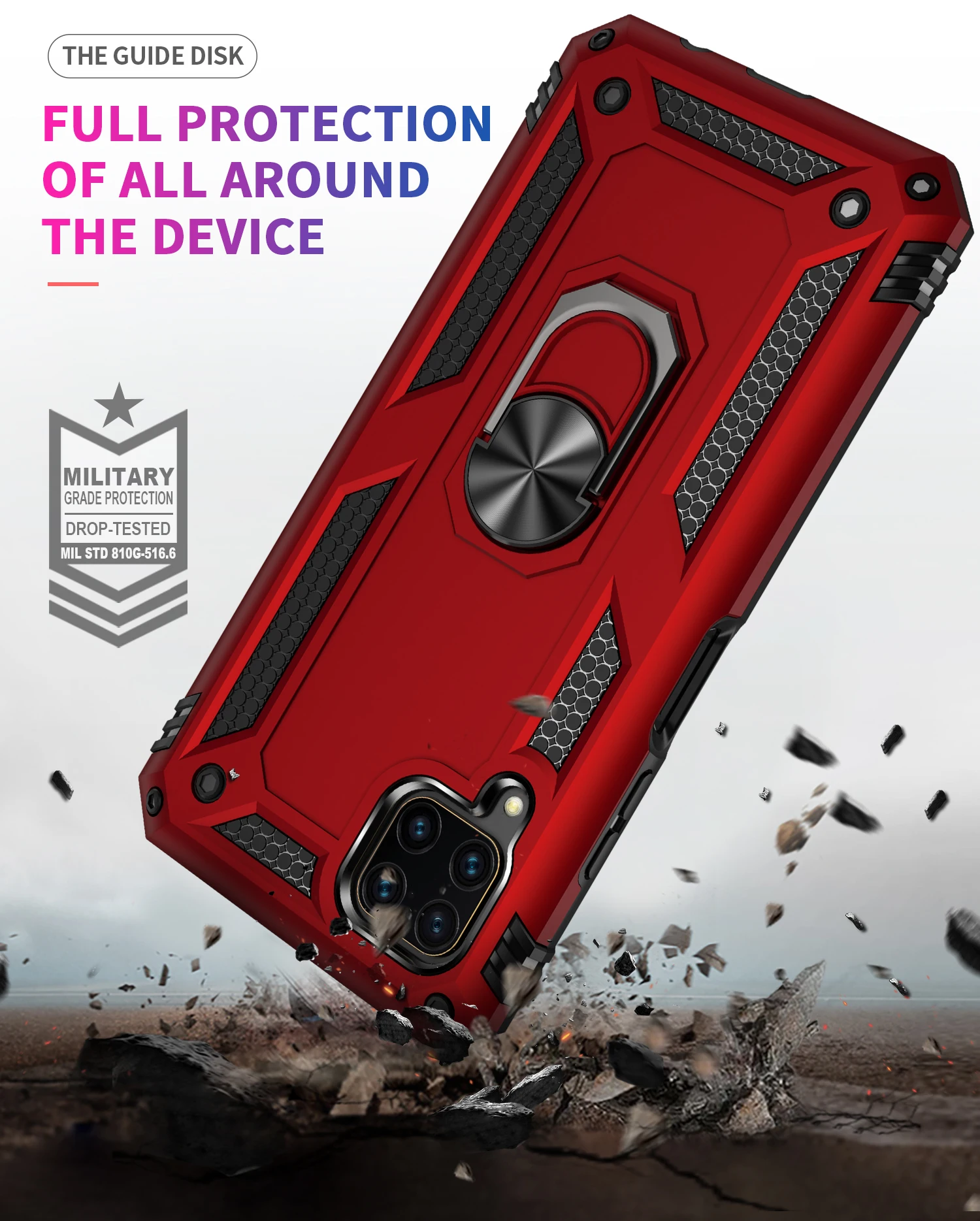 Shockproof Case for Huawei P40 Lite Case Bumper on Huawei P40 Lite Military Armor Magnetic Car Holder Phone Cover best waterproof phone pouch