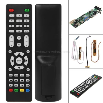 

V56 V59 Universal LCD Driver Board DVB-T2 TV Board+7 Key Switch+IR+1 Lamp Inverter+LVDS Cable Kit 3663 S11 19 Dropship