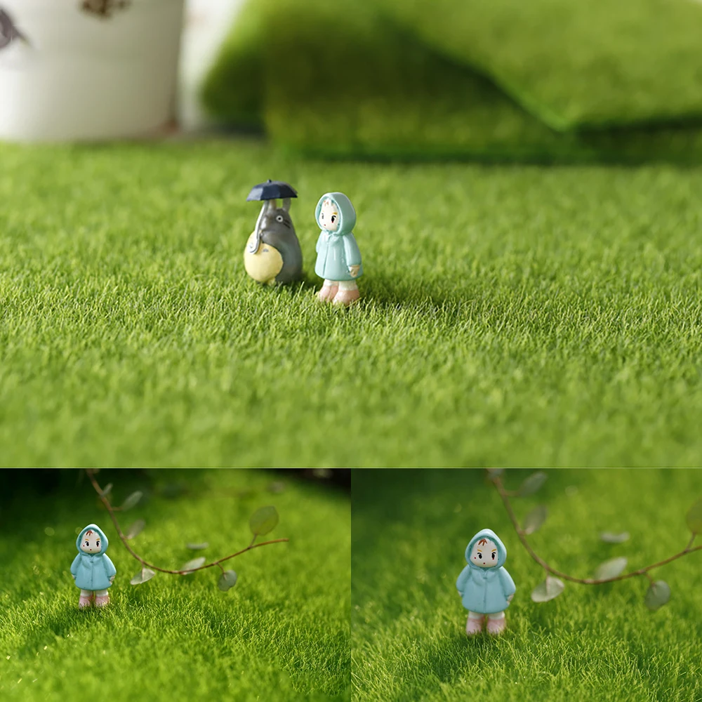 1 шт. искусственный коврик для травы пластиковый газон трава зеленый миниатюрный садовое украшение трава для миниатюрного сада инструменты для кукольного домика