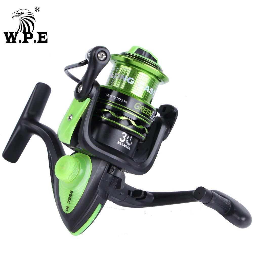 W. P.e GreenLight серия 3000 4000 5000 6000 спиннинговая катушка с алюминиевой катушкой