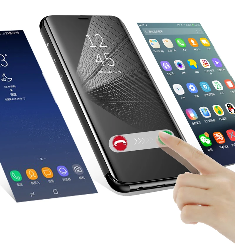 

Clear View Smart Mirror Flip Case For Xiaomi Redmi Note 7 6 Pro Note 5 4 4X Plus 7A Note 5 Pro Phone Case Protective Cover Case
