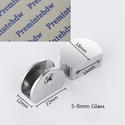 2420 5-8mm 4 шт/лот Цинк стальная стена винный шкаф витрина зажим стеклянной полки зажим Поддержка одностороннее, двухстороннее плавающее стекло полка - Цвет: 2420 5-8mm