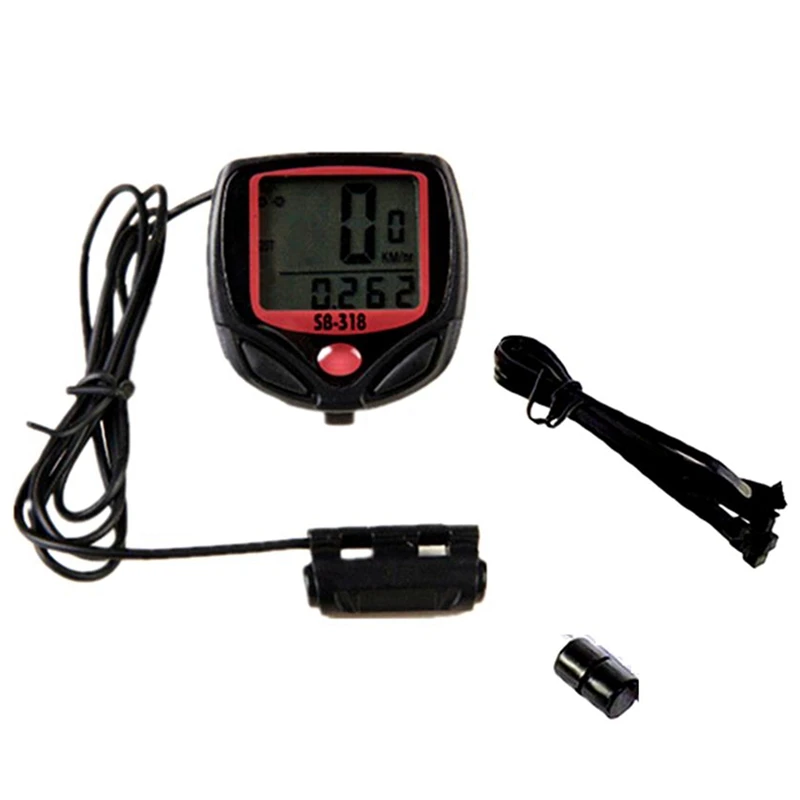Bike Wireless LCD Computer Speed Odometer Waterproof Speedmeter Stopwatch 
