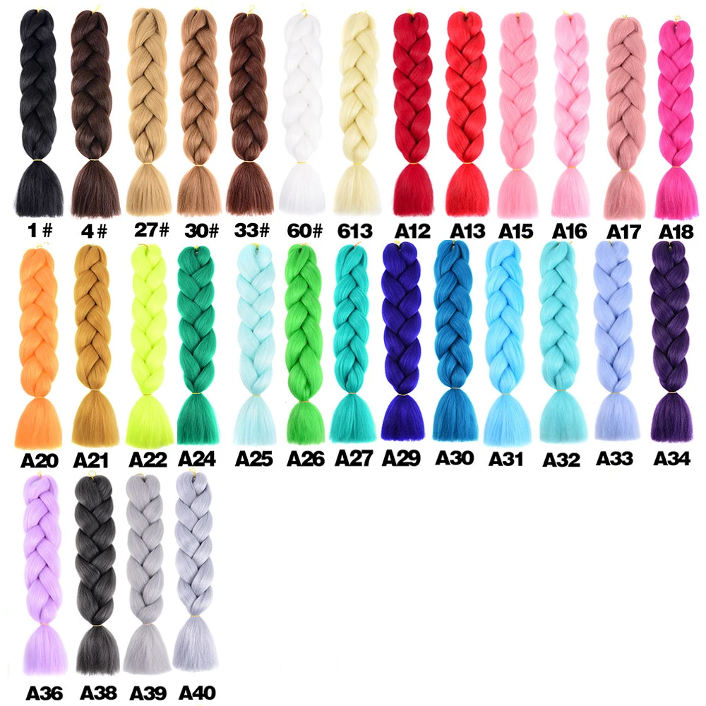 24 Inch Jumbo Braiding Hair Extensions For Box Twist Braid Accessorie Pre Stretched Afro Fake Hair Wholesale Jumbo Crochet Braid