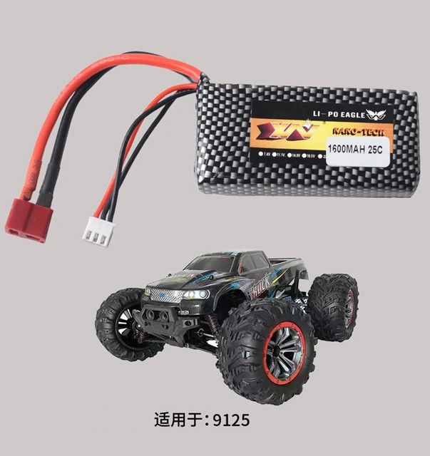 Batterie Lipo d'origine pour voiture télécommandée, 7.4V, 9125 mAh